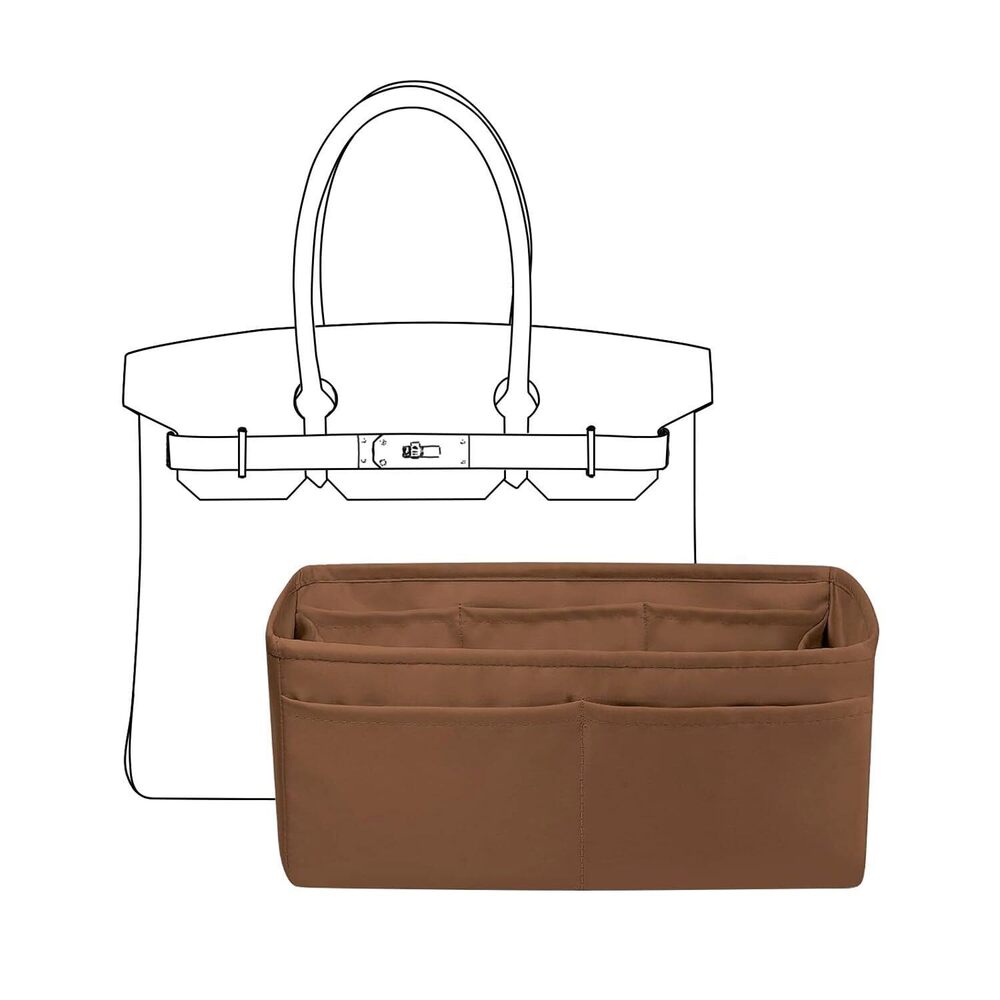 8627 Purse Organizer Insert for Hermes birkin 30 Bags,Gold,Luxury Bags